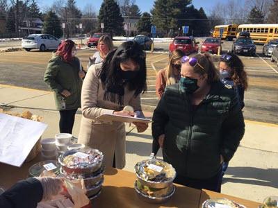 Our HES PTA treated teachers to a "drive by" lunch.
