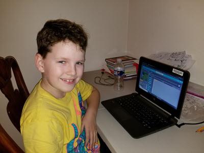 Second grader created his own Minecraft Adventure during Hour of Code.